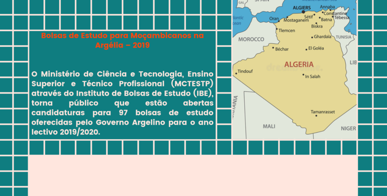 Bolsas de Estudo para Moçambicanos para Argélia